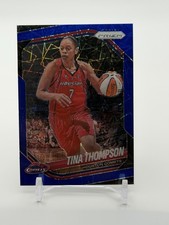 2025 Panini Prizm WNBA Tina Thompson Blue Velocity Prizm #115 Houston Comets