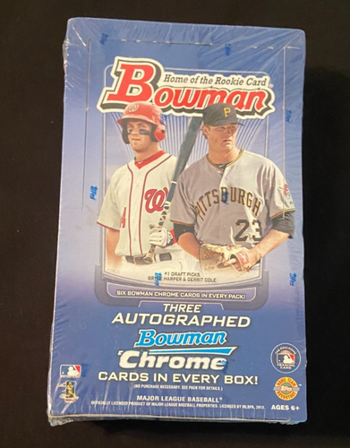 2012 BOWMAN SEALED HOBBY BOX W/3 AUTO CARDS CHROME BRYCE HARPER SIGNED RC??