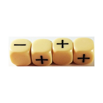 Grey Ghost Fudge Fudge Dice - Player's Pack (Ivory) (4) New