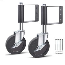 Heavy Duty Gate Caster, Spring Loaded Gate Wheel, Swivel Caster Wheels for Wo...