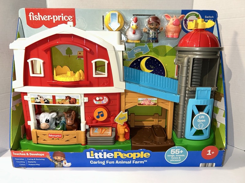 FISHER PRICE LITTLE PEOPLE CARING FUN ANIMAL FARM NEW SEALED HORSE COW PIG