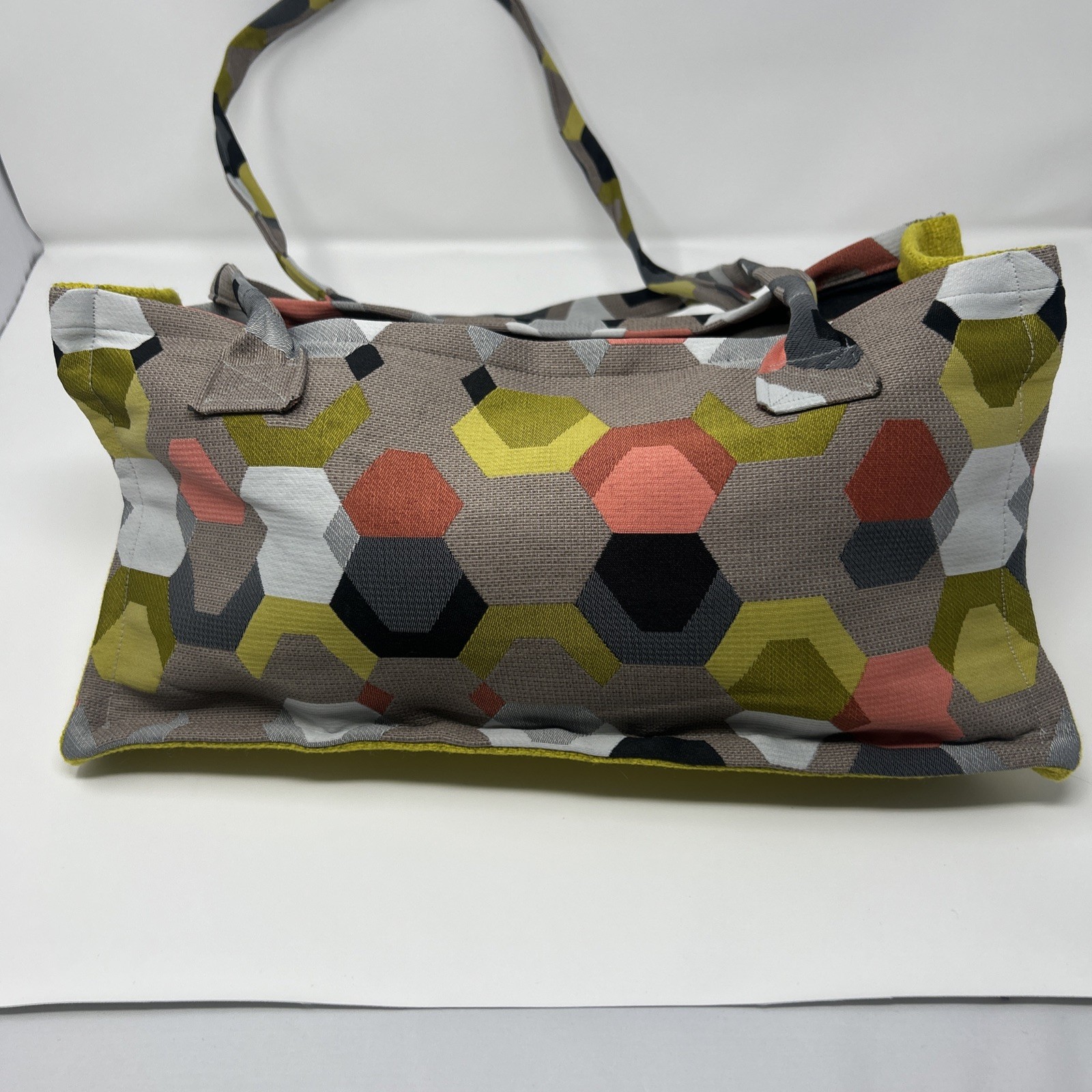 Vintage Patchwork Geometric Rectangular Handbag P… - image 3