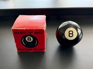 Vintage MAGIC "8" BALL FORTUNE TELLER Original Box ALABE CRAFTS (#1)