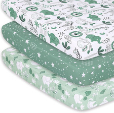 3-Pack Fitted Playard Sheets - Soft Breathable Baby Boy or Girl Mini Crib Shee