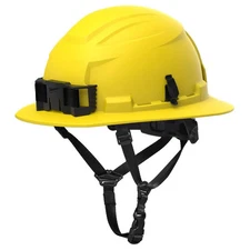 Milwaukee Bolt Full Brim Non-Vented Safety Helmet  Type 2, Class E, Yellow