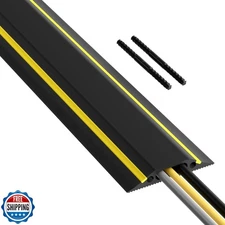 D-Line 6ft Floor Cord Cover, Made in USA Linkable Cable Protector, Hide Exten