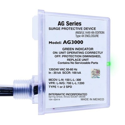 Intermatic AG3000 HVAC Universal Surge Protective Device 120/240 Volts ...