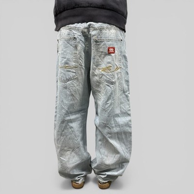 Vintage Y2K Ecko Unltd Baggy Hip Hop Jeans hellblau W34 x L30
