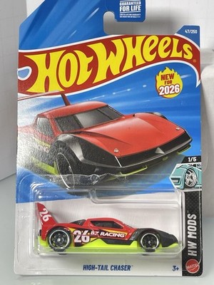 Hot Wheels High-Tail Chaser Red 2026 B Case HW Mods 1/5 Car 1:64 New