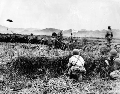 French paratroopers taking part 'Operation Castor' a parachut- 1953 Old Photo