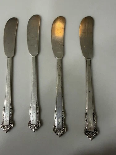 Sterling  Vintage Hunt Butter Spreaders lot of 4