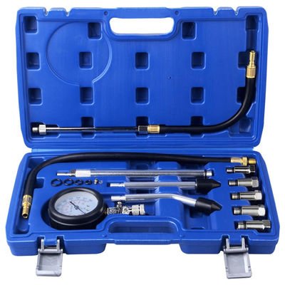 #ad 11Pcs Engine Cylinder Compression Tester Kit Petrol Fuel Pressure Diagnostic Too $51.25