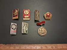 Vintage Soviet badges/pins, 7 pc, memorabilia,  socialist, communist, Lot nr. 12