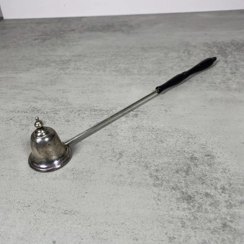 Vintage Gorham Sterling Silver  #760 Silver Candle Snuffer Black Handle