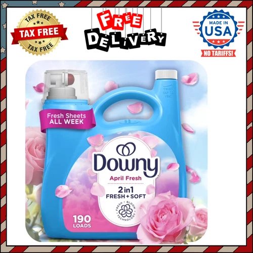 Downy Liquid Fabric Softener April Fresh Scent 140 Fl Oz 190 Loads Laundry Use