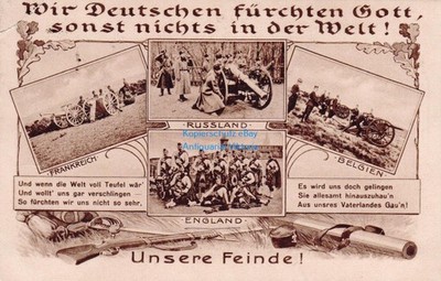 Postcard we Germans fear only God, nothing else Königsberg to Charlottenburg