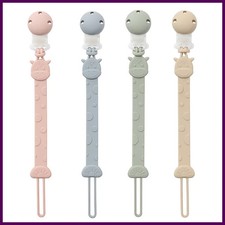 Silicone Pacifier Clips, BPA Free One-Piece Design Pacifier Holder for Baby Boy