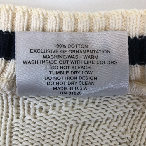 Vintage Colby College Collection by Genus Crewneck Cable Knit Sweater Mens Large - Picture 5 of 7