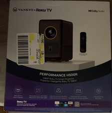 VANKYO H500R 1080p Desktop Projector Roku TV Auto Focus Dolby Audio Black