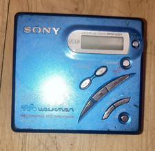 Sony Walkman MZ-R500 MD Walkman MiniDisc Recorder MDLP Blue/Black Line-In