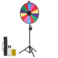 Uimoso 24-Inch Spinning Prize Wheel with Adjustable Tripod and 14 Sections