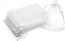 50PCS 5X7 Inch Sheer Drawstring Organza Gift Bag Jewelry Pouch Party Wedding Fav