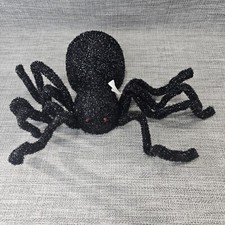 Black Dropping Spider Sound Motion Activated Light Up Eyes Halloween