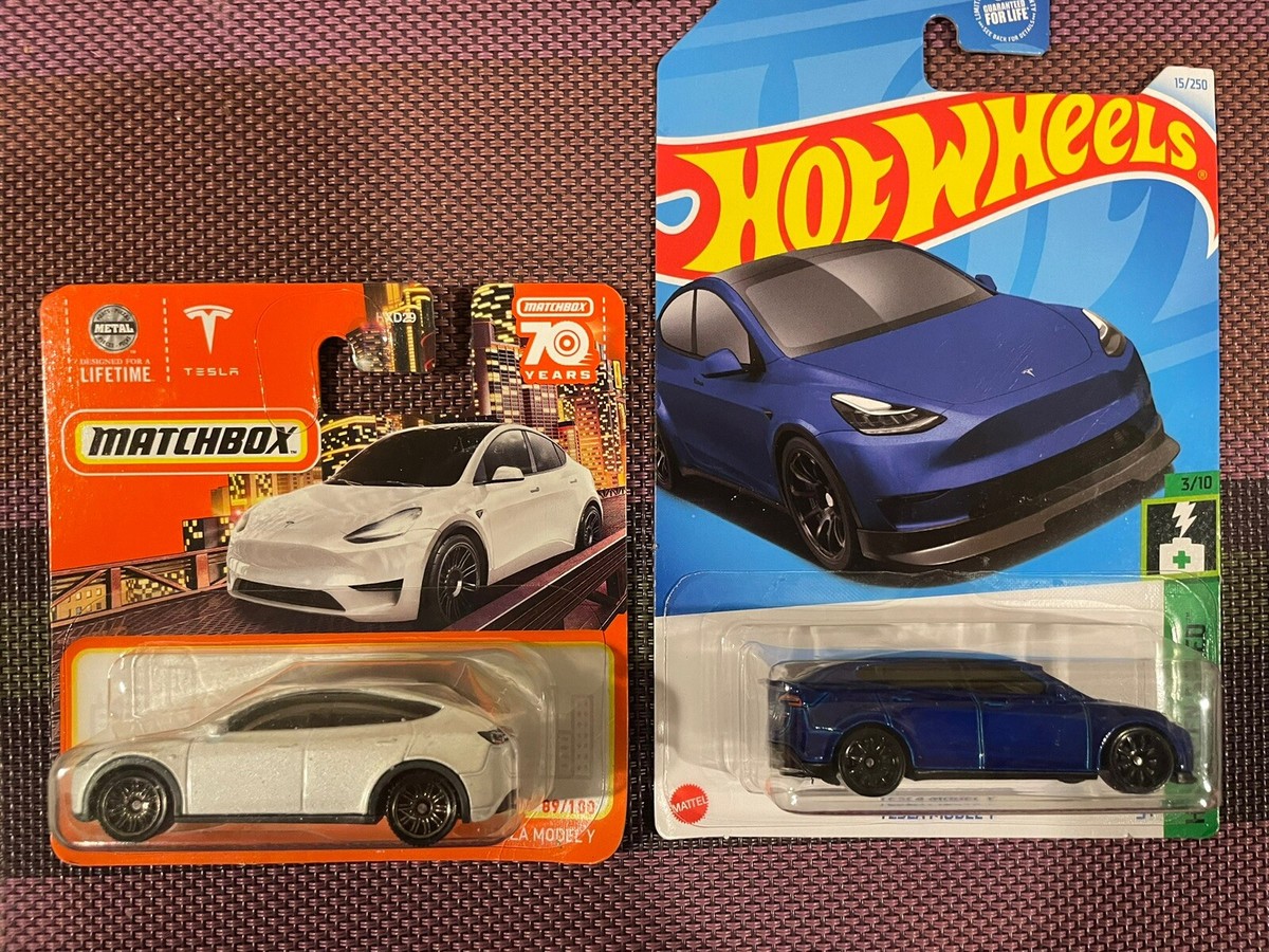 テスラ青色　TESLA MODEL Y　マッチボックス　ホットウィール　モデルY テスラ青色 TESLA MODEL Y マッチボックス ホットウィール