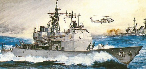 DRAGON 1003 1/350 Scale U.S.S. Ticonderoga CG-47 Assembly Warship Model Kit - Picture 2 of 11