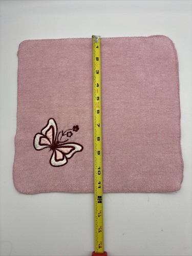 Vintage pink butterfly Hand towel Washcloth made in usa - Picture 16 of 17