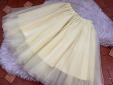 Soft tulle skirt, yellow color