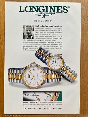 Longines Conquest VHP Original 1994 Vintage Watch Advert Werbung Uhr Reklame