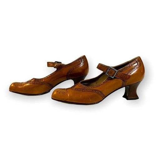 Vintage Y2K Patrick Cox brown Mary Jane heel, size 37.5EU, antique finish - Picture 5 of 12