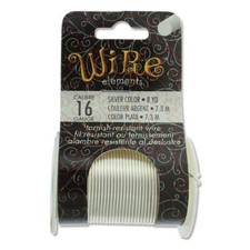 BeadSmith Silver Plated 16 Gauge Craft Wire Elements - 8 Yard Spool