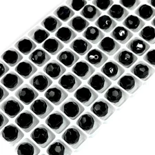 Preciosa Genuine Czech Round MC Faceted Crystals Jet black Beads 3mm 6mm 8mm 10m