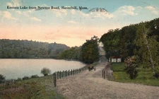 Postcard MA Haverhill Mass Kenoza Lake from Newton Road 1914 Vintage PC K7256