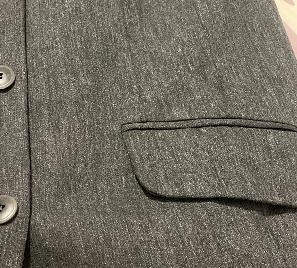 Blazer B Moss Tailor Mujer 10 Gris Afilado Forrado 4 Botones Chaqueta Usado en Excelente Condición Foto 4 de 4