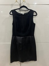 Kenneth Cole Little Black Dress Size 6 Sleeveless Faux Leather Skirt