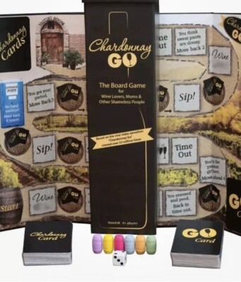 Chardonnay Go Board Game For Wine Lovers, Moms & Other Shameless People NIB