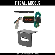 For 03-08 Honda Pilot 4 Pin Trailer Wire Plug & Bracket Fits All Models Curt Kit