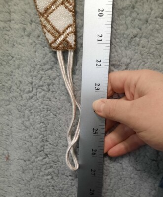 1980s Vintage Handmade Milor Beaded Gold Stretch Belt Small  display picture 3