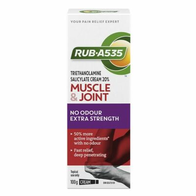 3 Pack Rub A535 Muscle and Joint Pain Relief No Odour Extra Strength 100g CANADA