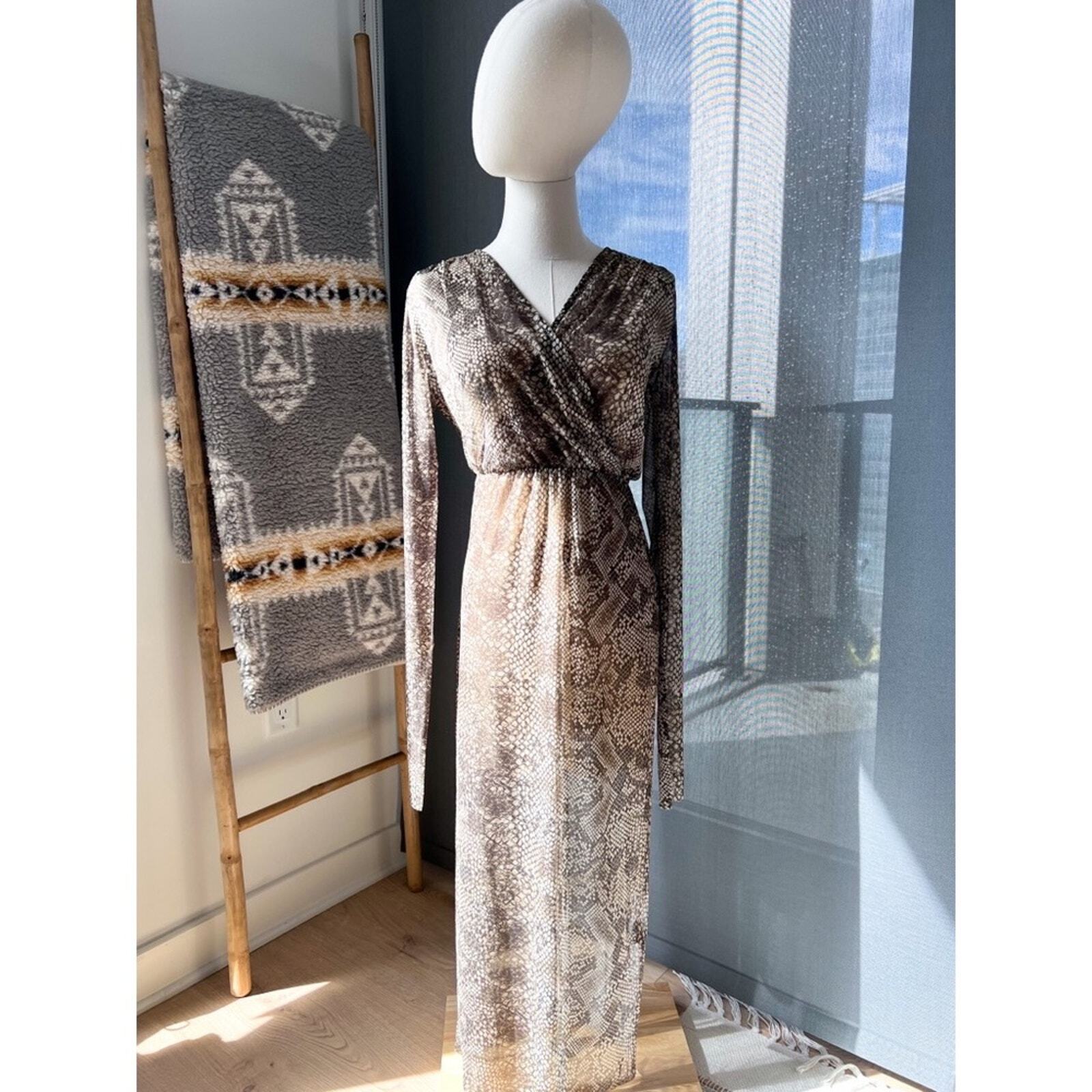 & OTHER STORIES & Other Stories Green Snake Print Mesh Midi Dress Women’s