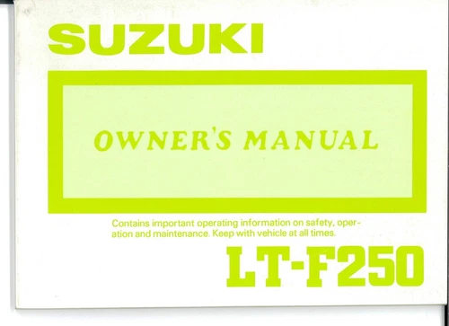 MANUAL, OWNERS | MODEL J