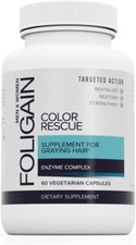 Foligain Color Rescue Supplement for Graying Hair 60 Count Exp 06/25
