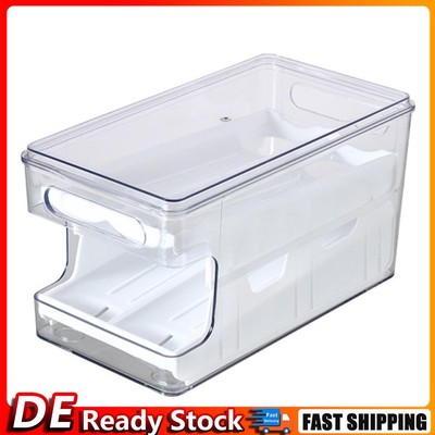 2-Layer Automatic Rolling Egg Holder Egg Container for Kitchen Fridge Countertop