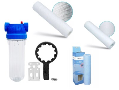 WFW EMI SET Wasserfilter 10'' FILTER ZUM AUSWAHL Hausfilter Gehäuse 3/4' 1'