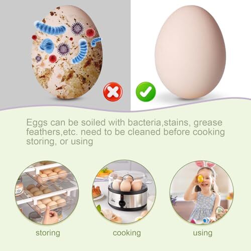 Fresh Egg Brush Cleaner,Egg Cleaner for Fresh Eggs,Egg Washer for 1pcs