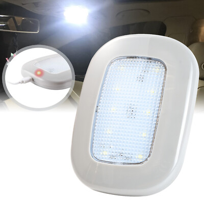 USB Rechargeable LED Car Reading Light Interior Ceiling Roof Doom Lamp Universal