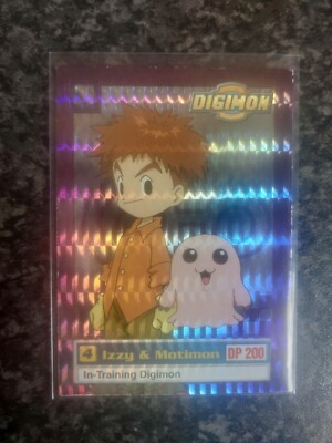 Izzy & Motimon #4 - 2000 Digimon Animated Series Holo Prism